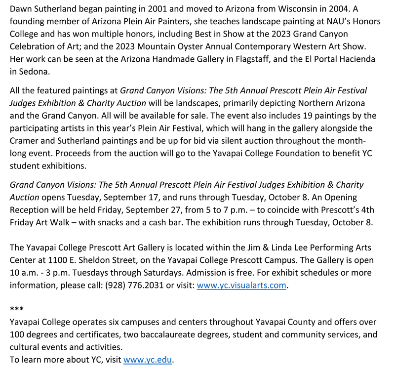 Plein Air Judge's Exhibition  Charity Auction Sept 17 D3-2