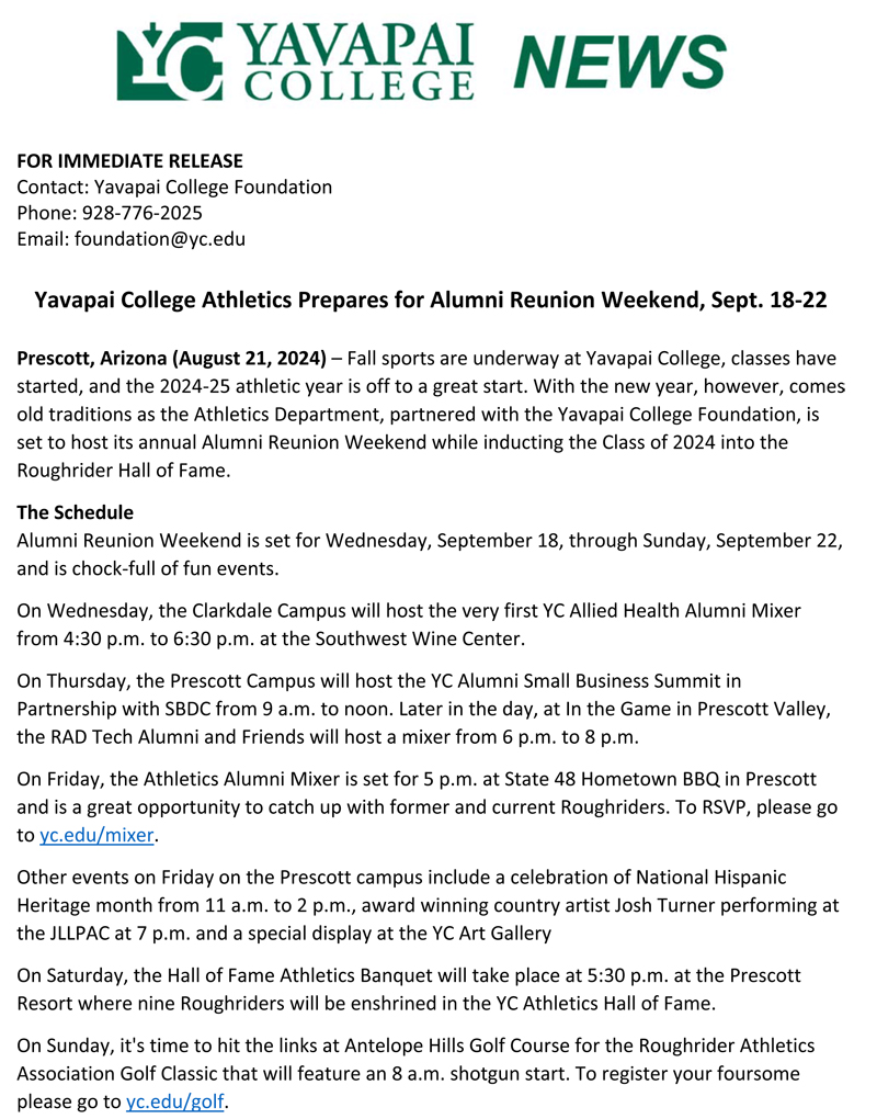 YC athletics alumni weekend release-1